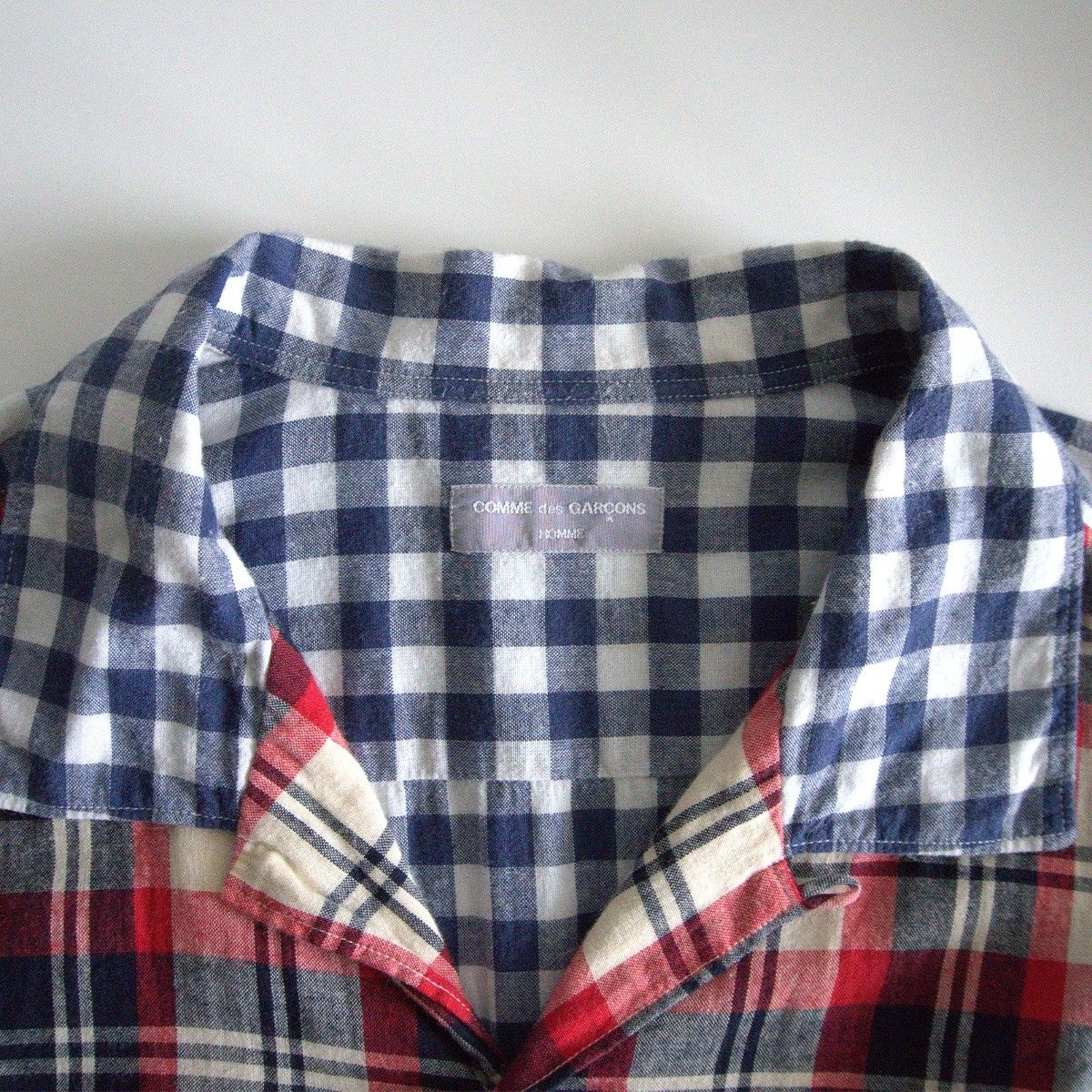 【美品】COMME des GARCONS HOMME ジャケット　M チェック COMME des GARCONS HOMME チェックシャツジャケット