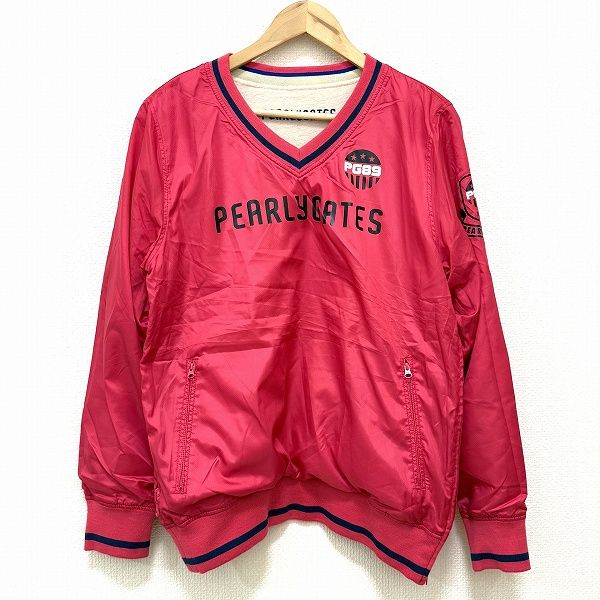 PEARLY GATES 春物メンズブルゾン　5番 wnc パーリーゲイツ PEARLYGATES ブルゾン 5 ピンク系 アイボリー