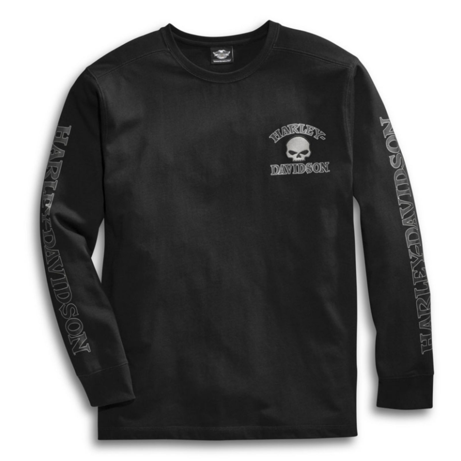 ハーレーダビッドソン スカル ロングスリーブTシャツ 長袖 トレーナー 