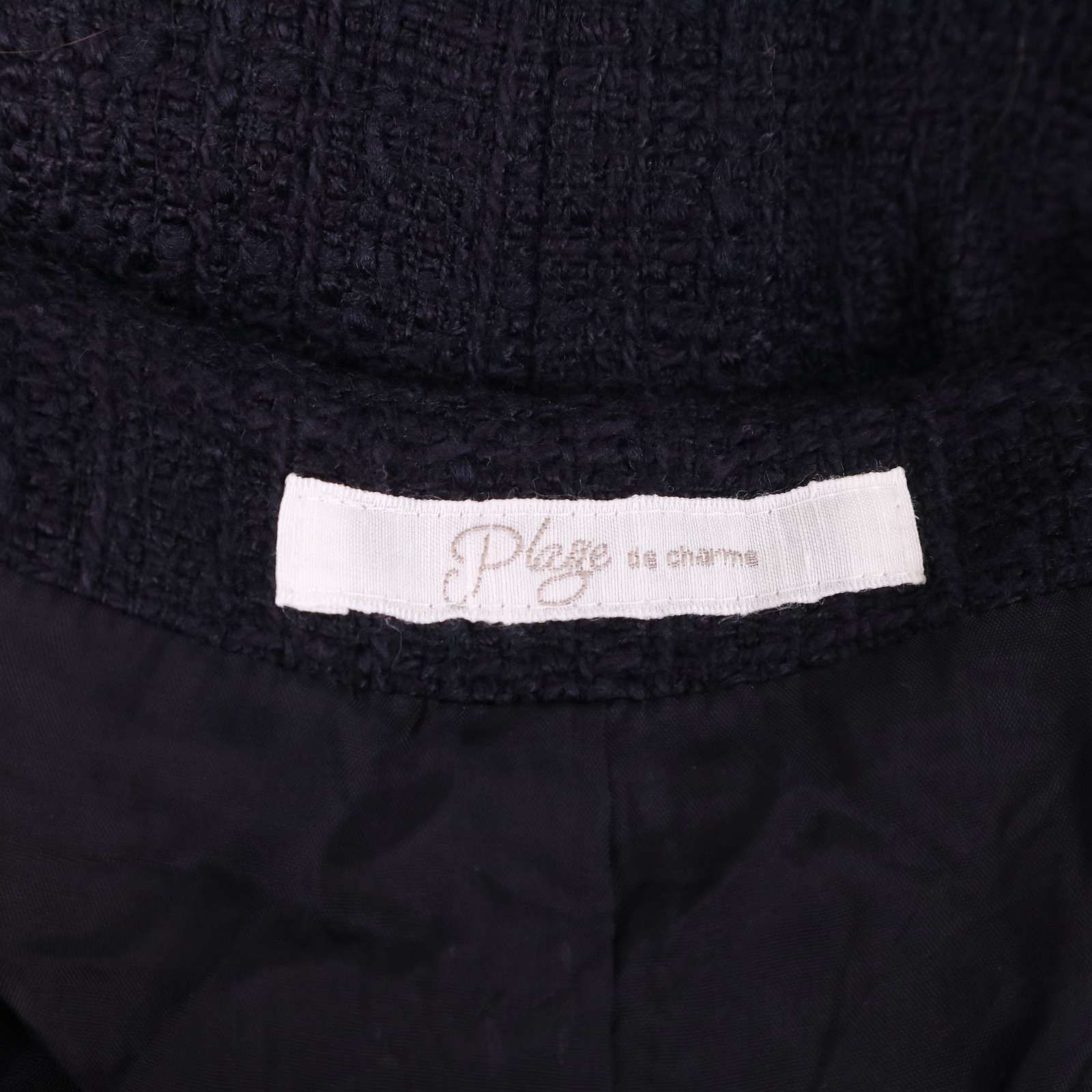 23SS Plage プラージュ 秋冬 ツイード ワイド ジャンプスーツ オールインワン サロペット Sz.38 レディース FORTGASGNV_COM_BR