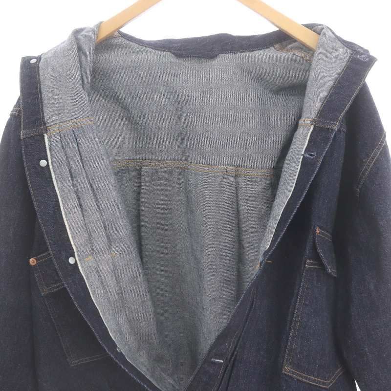 キャプテン サンシャイン KAPTAIN SUNSHINE 22AW Denim Tracker Jacket デニムジャケット Gジャン  ステンカラー 薄手 40 紺 ネイビー /DO ■OS