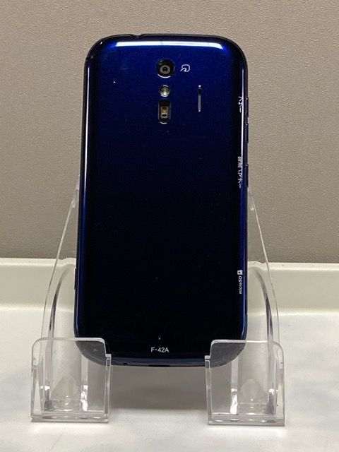 良品中古☆ らくらくスマートフォン F-42A ネイビー docomo SIM