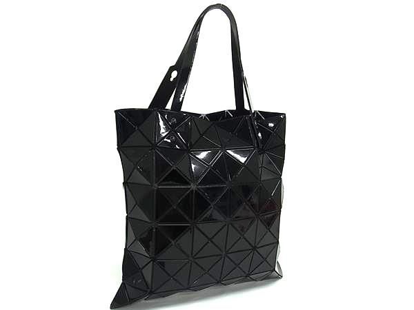 ♥ BAO BAO ISSEY MIYAKE バオバオイッセイミヤケ ルーセント PVC ハンドバッグ トートバッグ ブラック系 FS4664