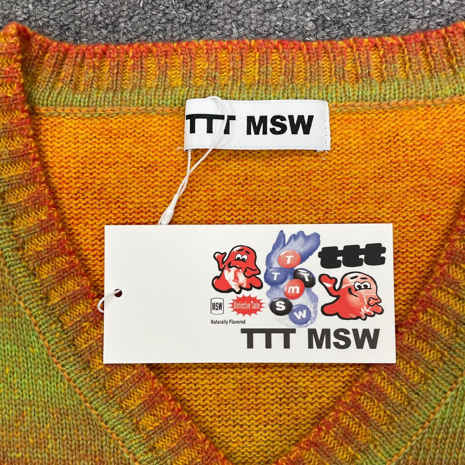 定価19800円 新品 TTT MSW 22AW Kasuri Knit Vest カスリ ニット