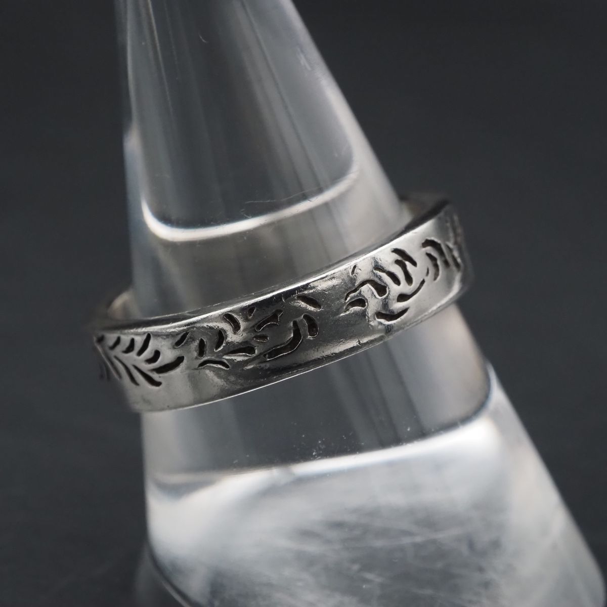 F157 ヴィンテージ 925刻印 リング 彫刻 デザイン シルバー 指輪 21号
