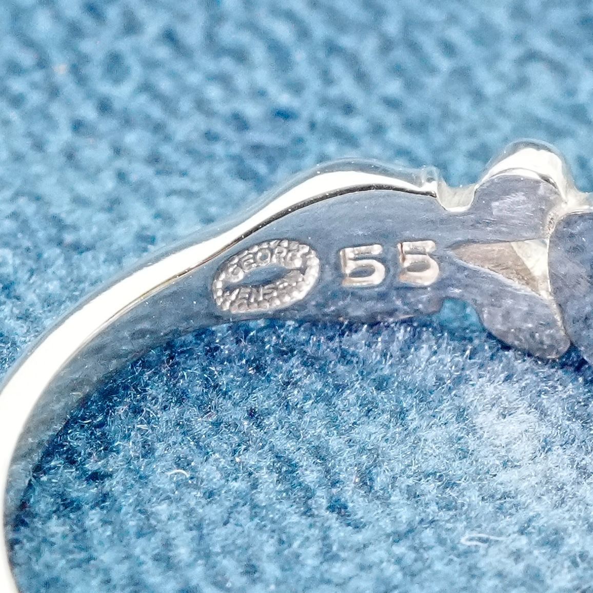 13号 美品 ジョージジェンセン 指輪 55 ムーンストーン アンティーク 希少美品 ジョージジェンセン ムーンストーン 55 リング/25-1392S