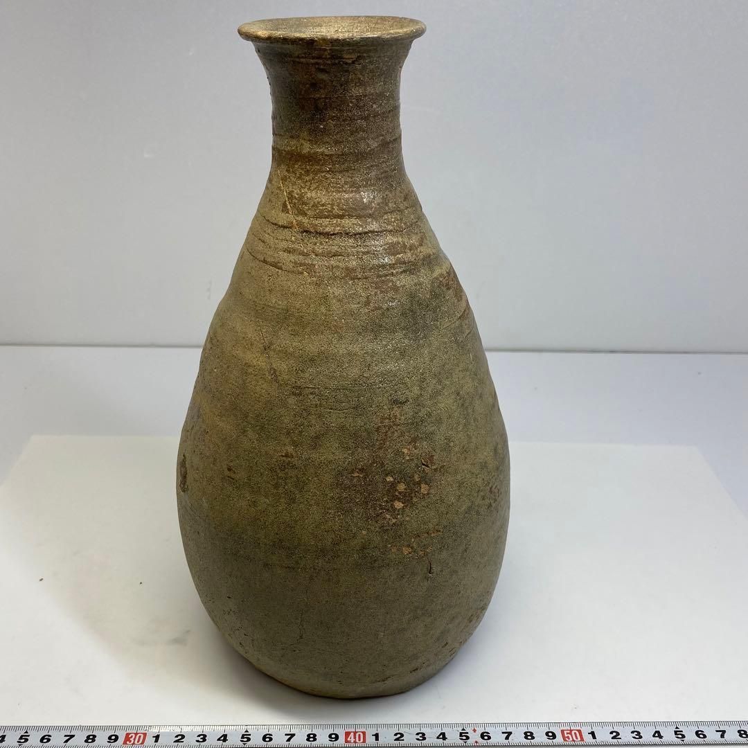 古代 高麗青磁 花瓶 タヒオ 高さ30㎝ 東な6-0620