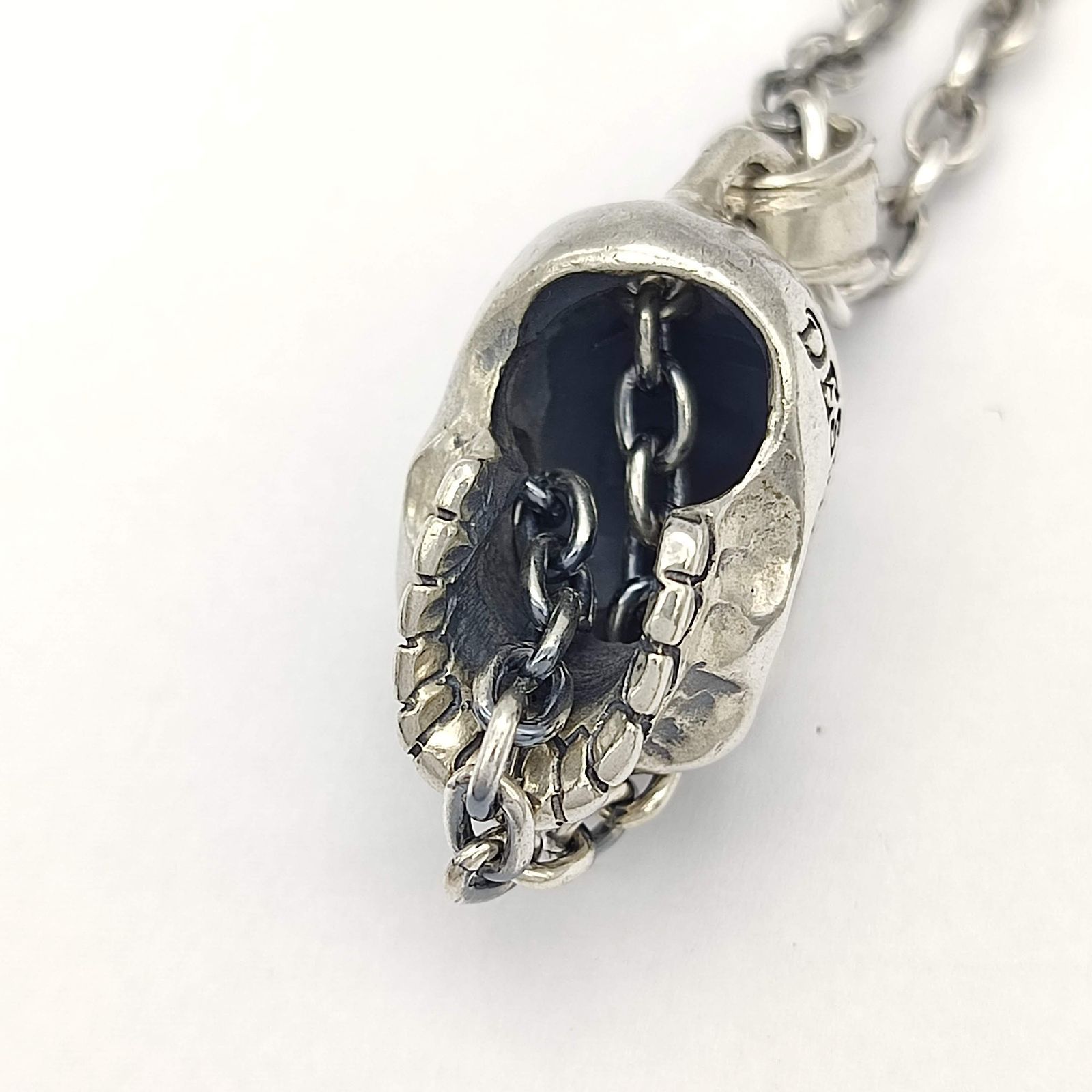 ディールデザイン　シルバースカルネックレス 美品】DEAL DESIGN ディールデザイン スカルネックレス SILVER