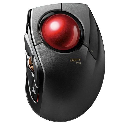 エレコム トラックボールマウス|人差指|8ボタン|チルト機能|有線|無線|Bluetooth|1000万回耐久|ブラック M-DPT1MRBK