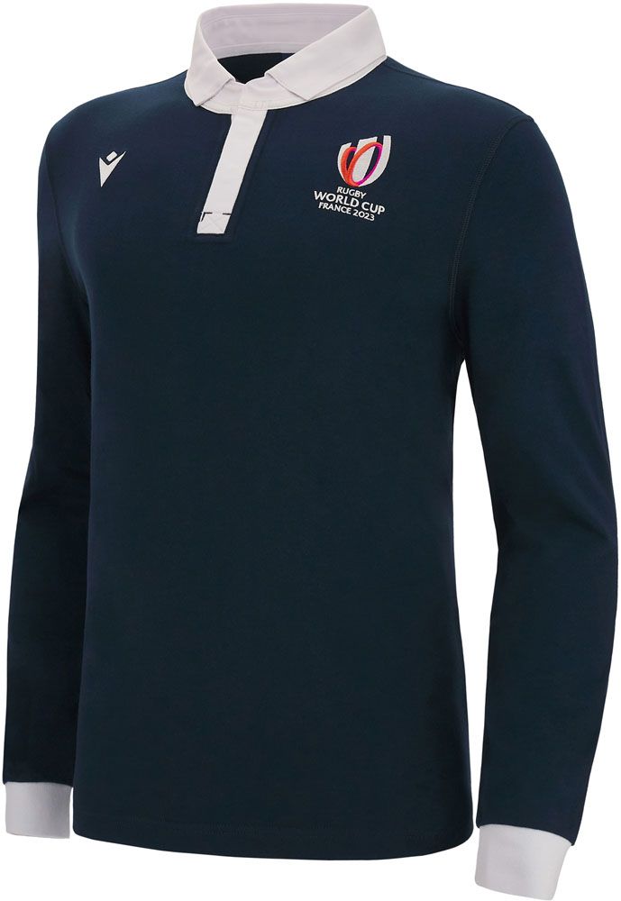 マクロン MACRON RWC 2023 FRANCE コットン ラグビージャージ LS