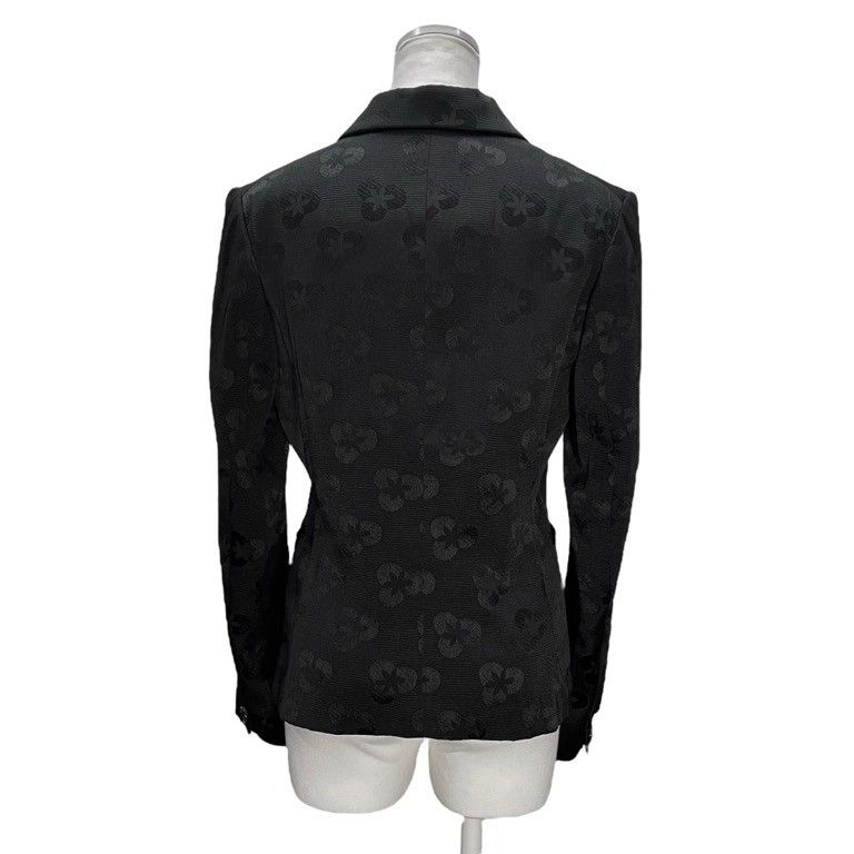 robe de chambre テーラードジャケット　ブラック　花 robe de chambre COMME des GARCONS 03AW フラワージャカード3B