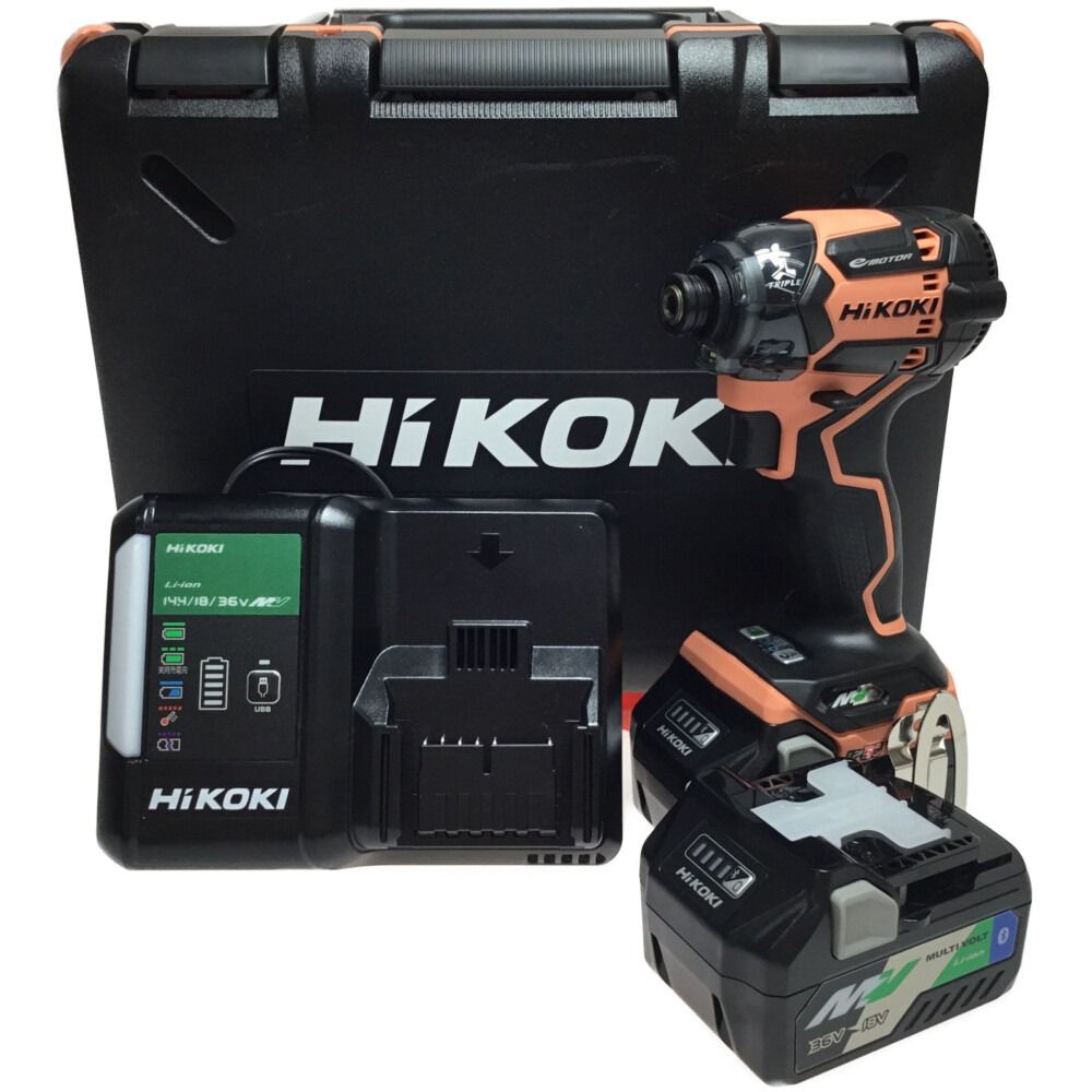 ΘΘHiKOKI ハイコーキ インパクトドライバ 充電器・充電池2個・ケース付