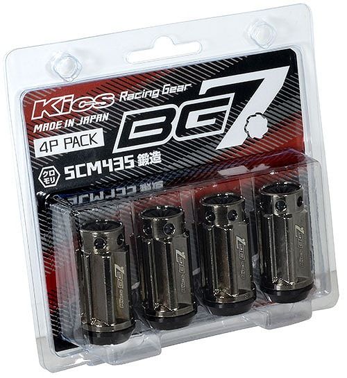 協永産業|KYO-EI ナット Kics BG7 グロリアスブラック M12×P1.25 樹脂キャップ付 入数 1セット 4個 BG7F3K4P