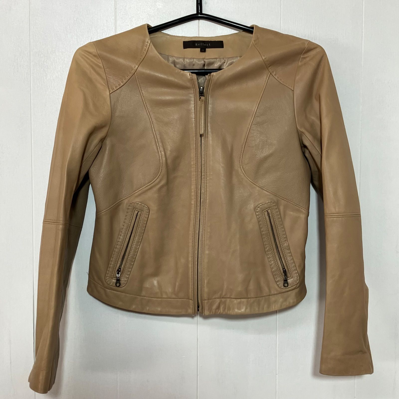 リフレクト　羊皮レザージャケット シングル 11 L