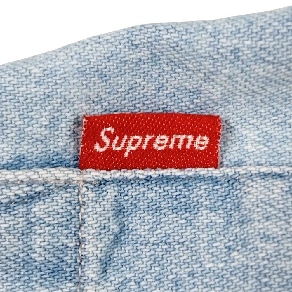 SUPREME シュプリーム 加工 デニム BD シャツ 長袖 ブルー サイズ L 40658