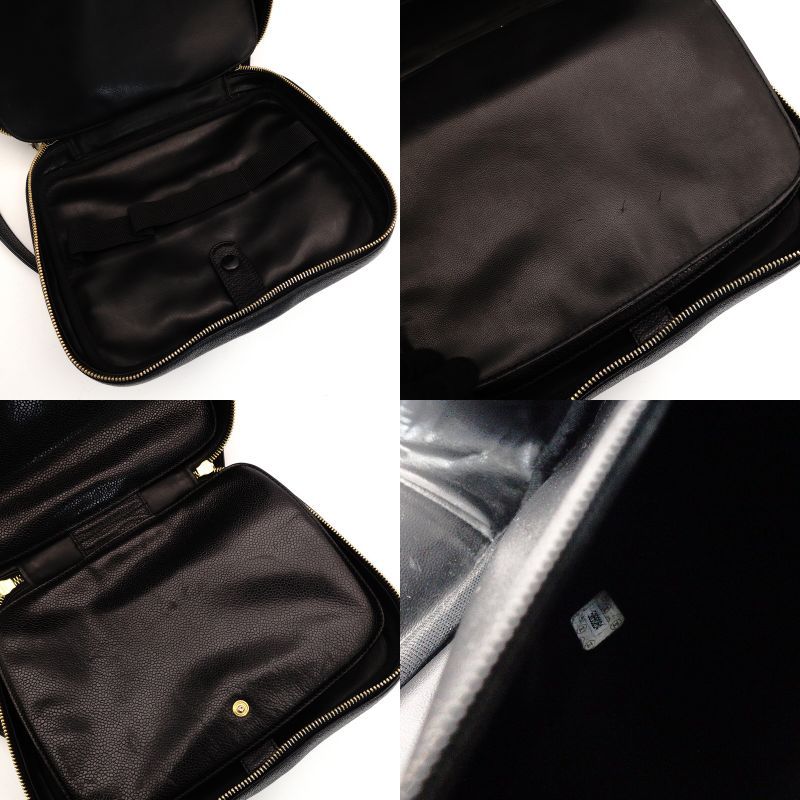 シャネル CHANEL ハンドバッグ キャビアスキン バニティ 黒 レザー ブラック 2way クロスボディ 7-8-757 DECORATOM_COM_BR