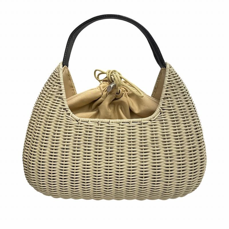 PAULE KA ポールカ　かごバッグ　ハンドバッグ　ベージュ　ラタン×レザー PAULE KA（バッグ ・ ベージュ系）のフリマアイテム一覧