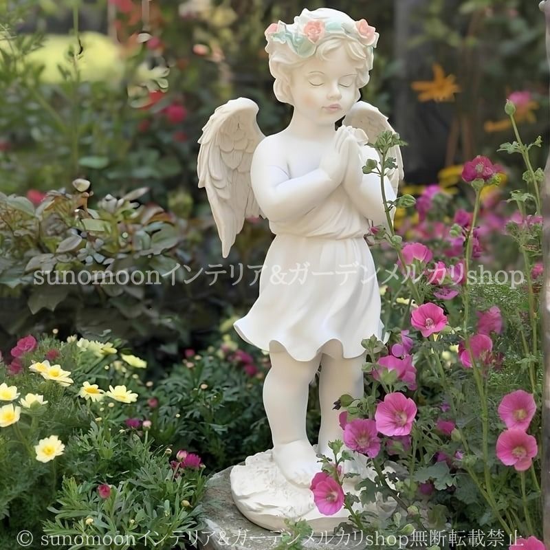 天使 ガーデン オブジェ ヴィンテージ調 オーナメント おしゃれ かわいい インテリア 北欧 置物 ガーデニング 庭 店舗 ディスプレイ ギフト