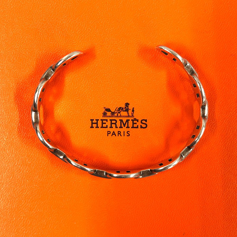 HERMES エルメス シルバー シェーヌダンクル アンシェネ バングル