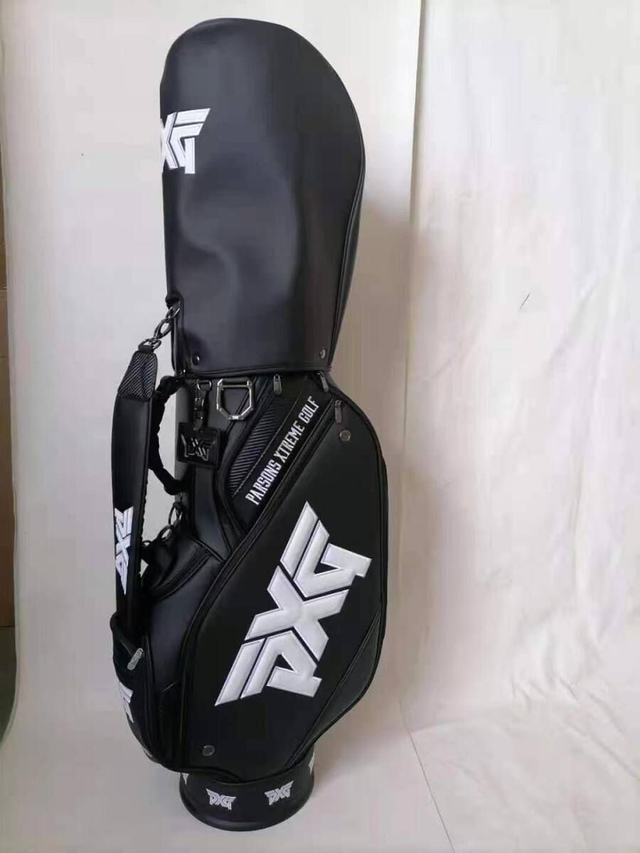 PXG キャディバッグ ゴルフ バッグ| 収納型|防水耐摩耗性|ブラック