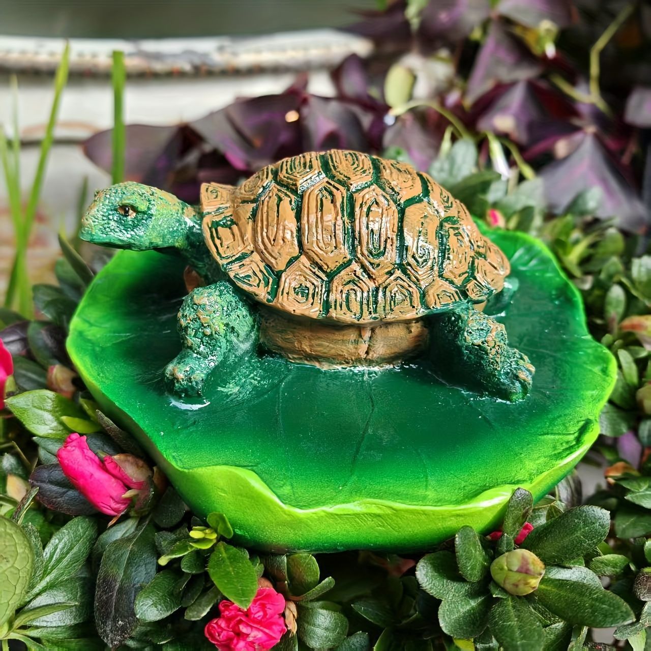 【送料無料 】アニマルオブジェ ゾウガメ ガーデニング雑貨 置物 マスコット ポリレジン ディスプレイ 庭 ベランダ 飾り 玄関に *Ｇ* 送料無料 アニマルオブジェ ゾウガメ ガーデニング雑貨 置物