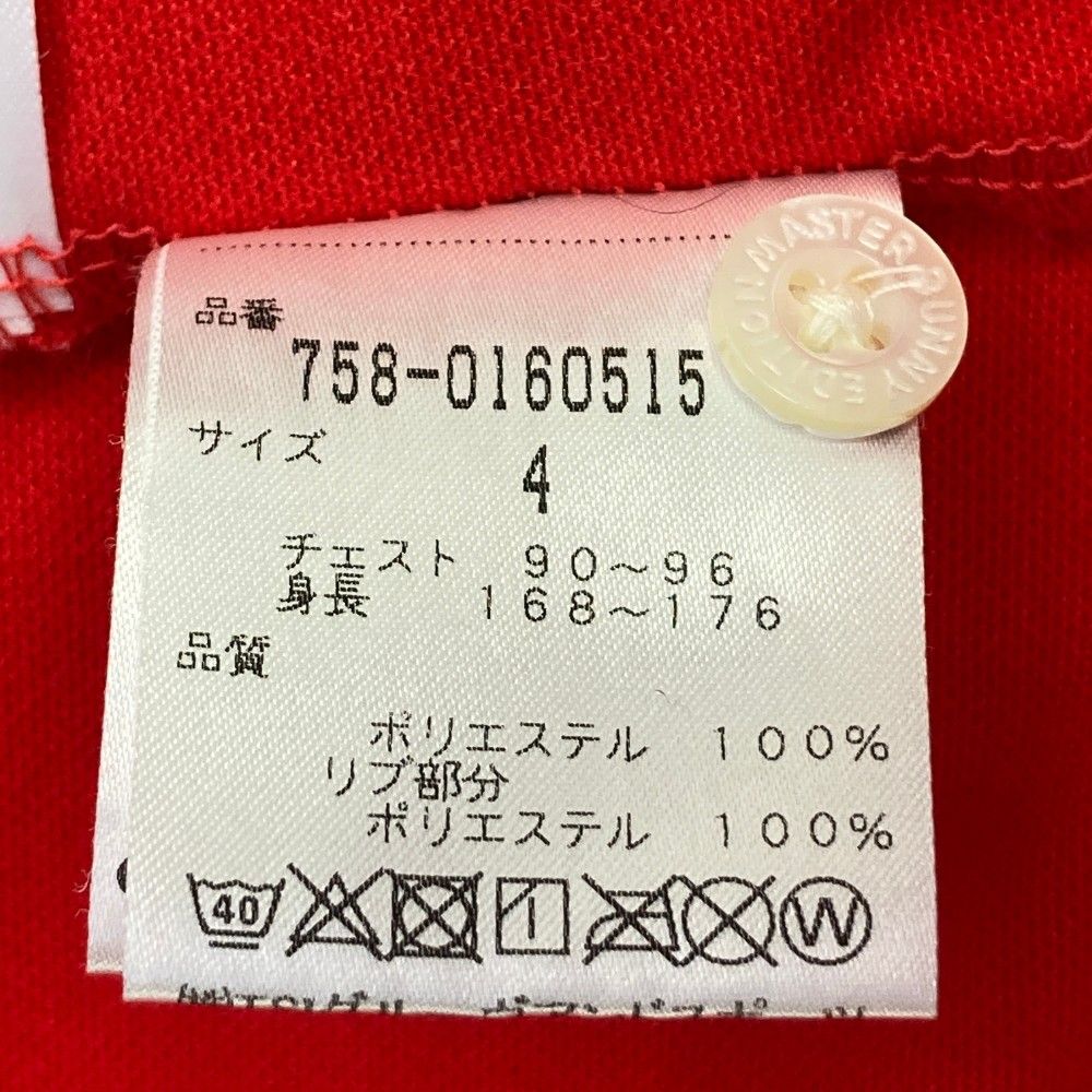 サイズ：4 MASTER BUNNY EDITION マスターバニーエディション  半袖ポロシャツ バットマン レッド系 [240101462772] ゴルフウェア メンズ ストスト サイズ：4 MASTER BUNNY EDITION マスターバニーエディション
