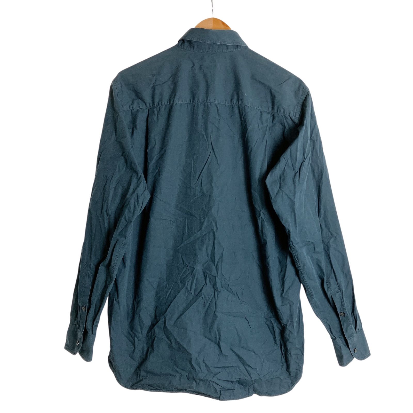 ATK1 GIORGIO ARMANI ジョルジオアルマーニ 無地シャツ 長袖 青系 メンズ トップス 41 16 Lサイズ相当