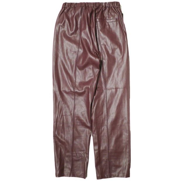 TOGA VIRILIS トーガビリリース 22AW 日本製 FAKE LEATHER PANTS フェイクレザーパンツ TV22-FF332 48 ボルドー イージー ボトムス g22533