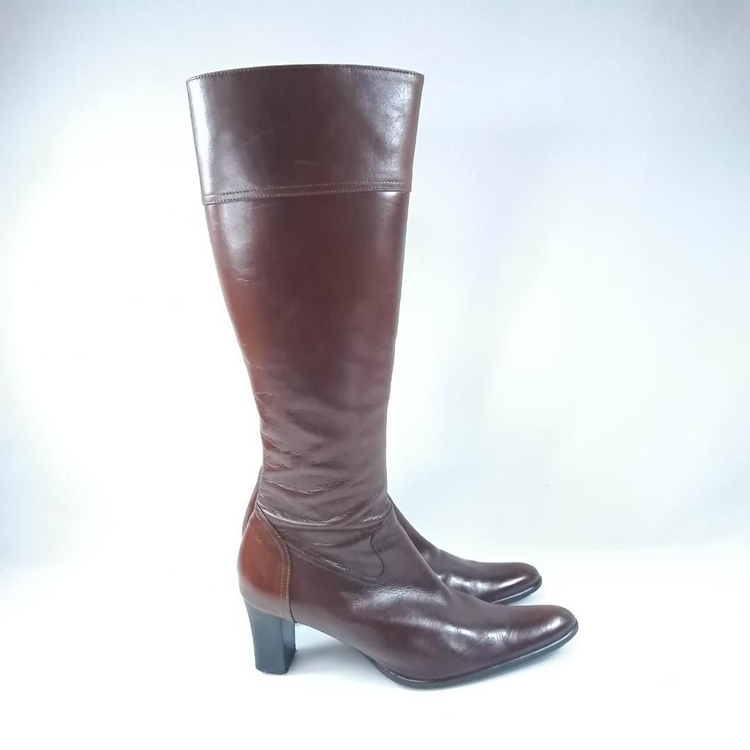 ナチュラライザー NATURALIZER ロングブーツ 22.5cm ブラウン 茶 
