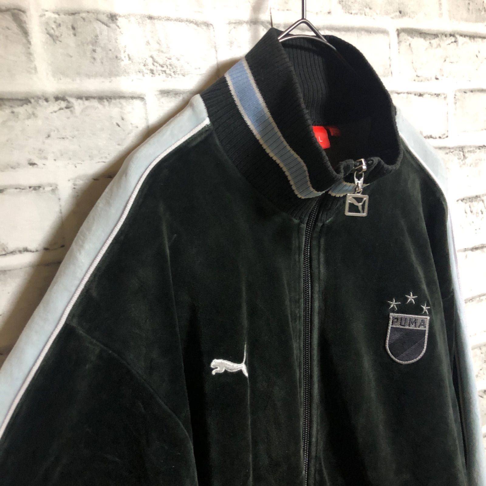 PUMA⭐️トラックジャケット/ジャージ M 刺繍プーマ/ワッペンロゴ 
