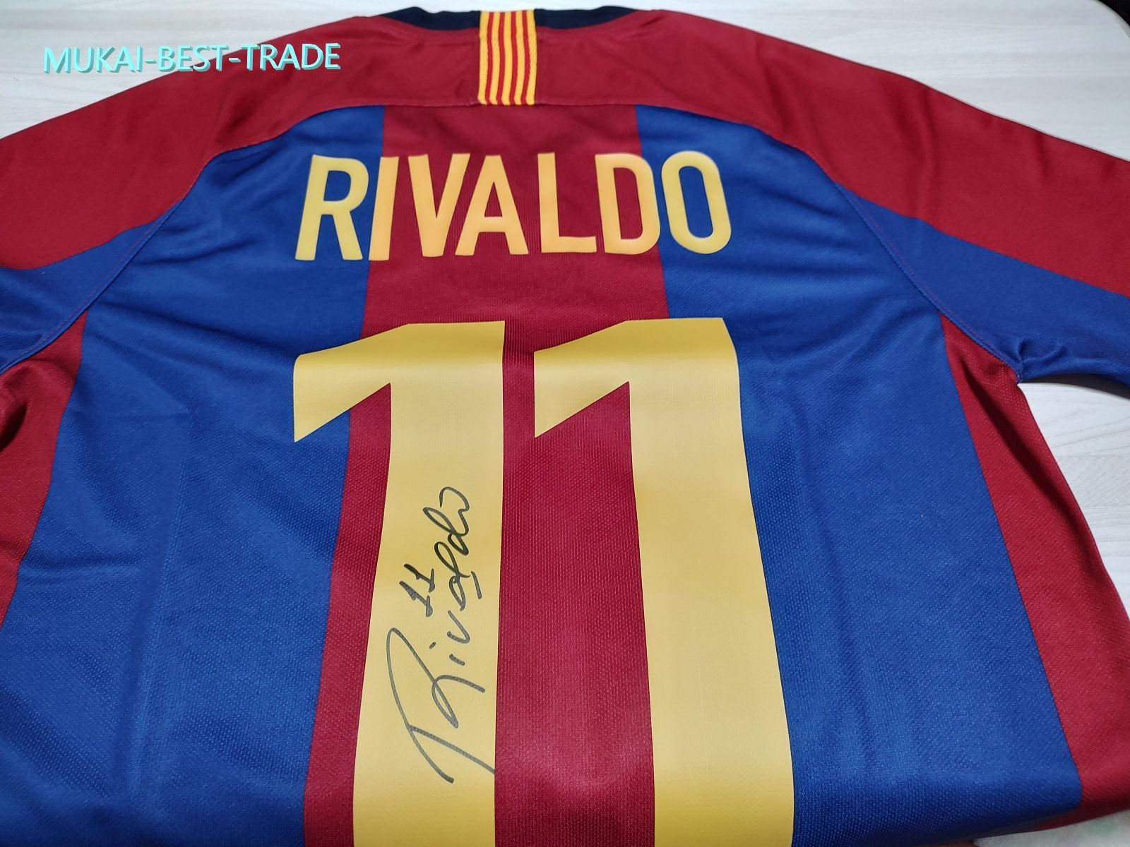 Rivaldo（リバウド） サイン ユニフォーム バルセロナ 【証明書あり 