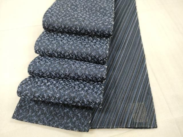 平和屋着物●男性 両面 角帯 霞文 斜線文 正絹 DAAX0397cm
