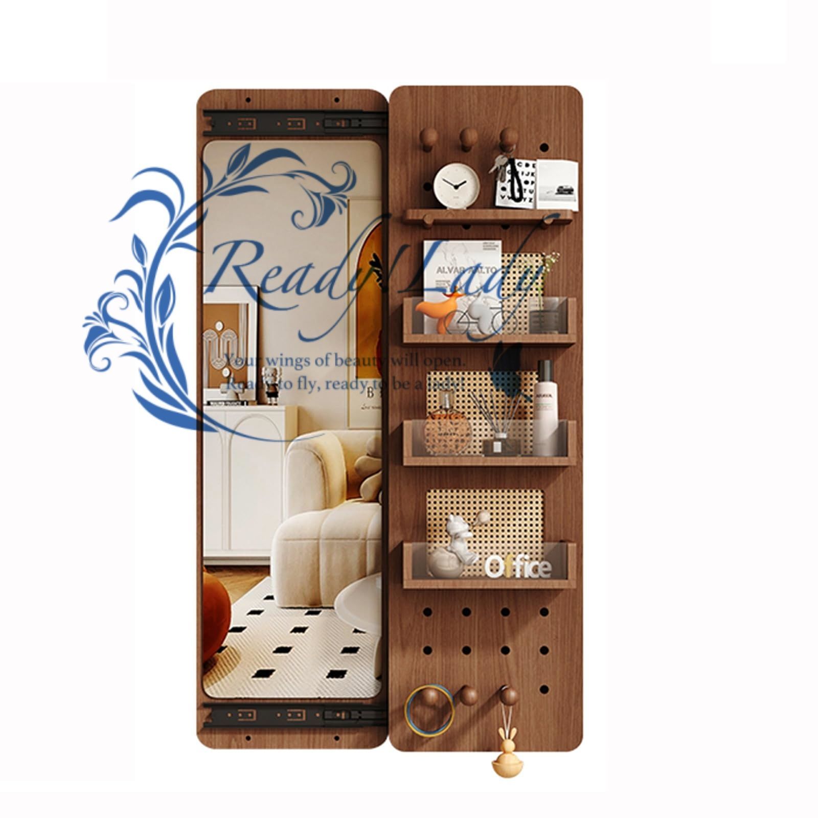 インド ヴィンテージ ミラー 】鏡 アンティーク レリーフ 木製 壁掛け