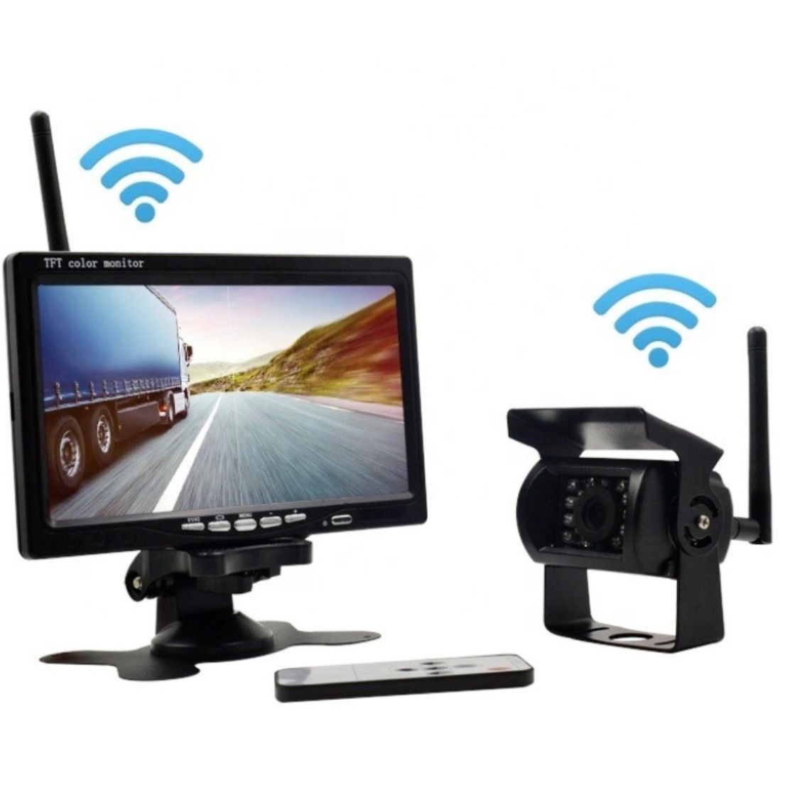 トラック 無線 バックカメラセット 日野 プロフィア QKG-FS1EKDA QKG-FS1EWBA 7インチ ルームミラー　モニター バックモニター 防水 24V