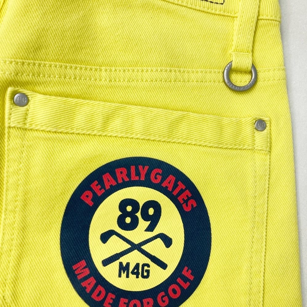 美品　パーリーゲイツ　ストレッチパンツ　クリームイエロー　24年モデル 美品 パーリーゲイツ ストレッチパンツ クリームイエロー 24年モデル