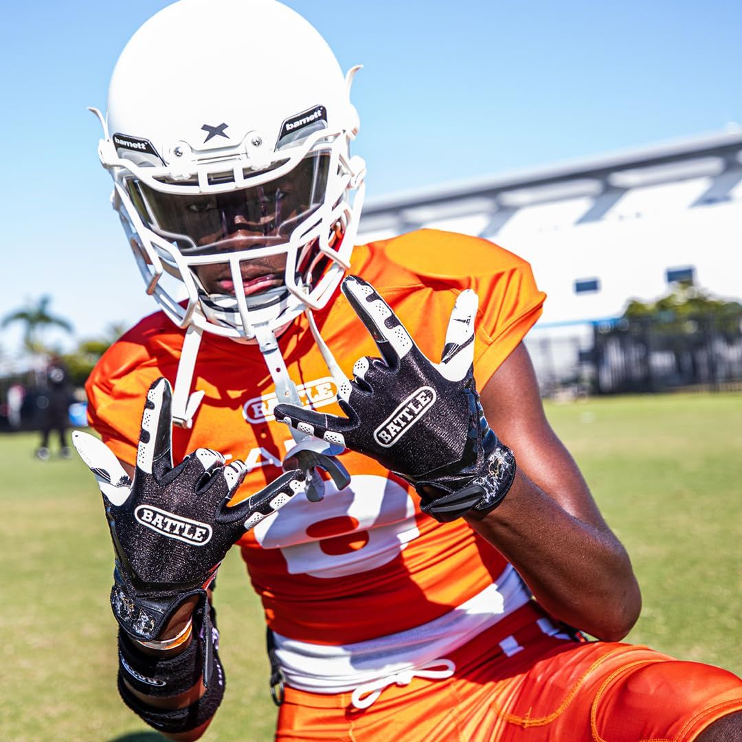  バトル Battle レシーバ―グローブ Ultra-Stick Adult Medium ブラック ホワイト M その他 アメリカンフットボール