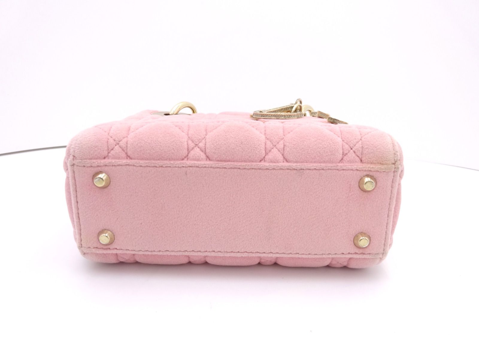 ○2216 DIOR ディオール レディディオール カナージュ ベロア ミニ 