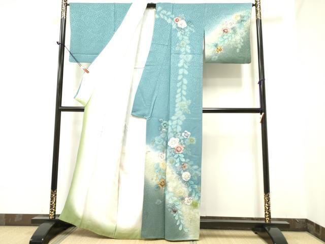 平和屋着物○訪問着 絞り 辻が花 暈し染め 正絹 逸品 DAAR0207yyy