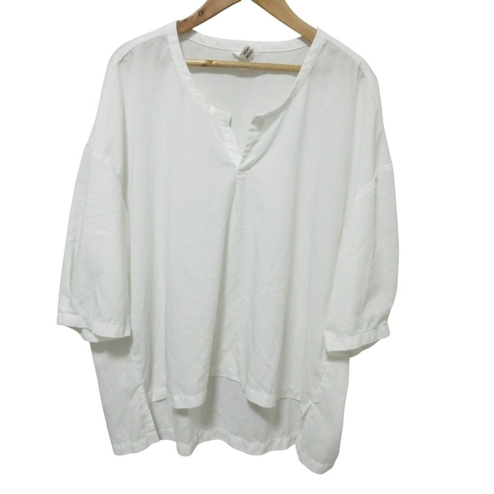 COMME des GARCONS COMME des GARCONS コムデギャルソン コムコム ハーフスリーブ ブラウス RE-B013 S ホワイト レディース 古着