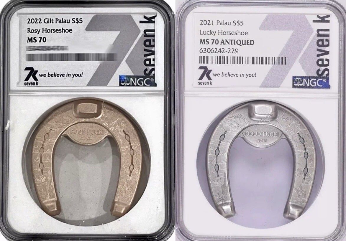 7k Metals ROSY HSESHOE LUCKY Coins 2021 2025 1oz Silver Coins MS70. NGC
