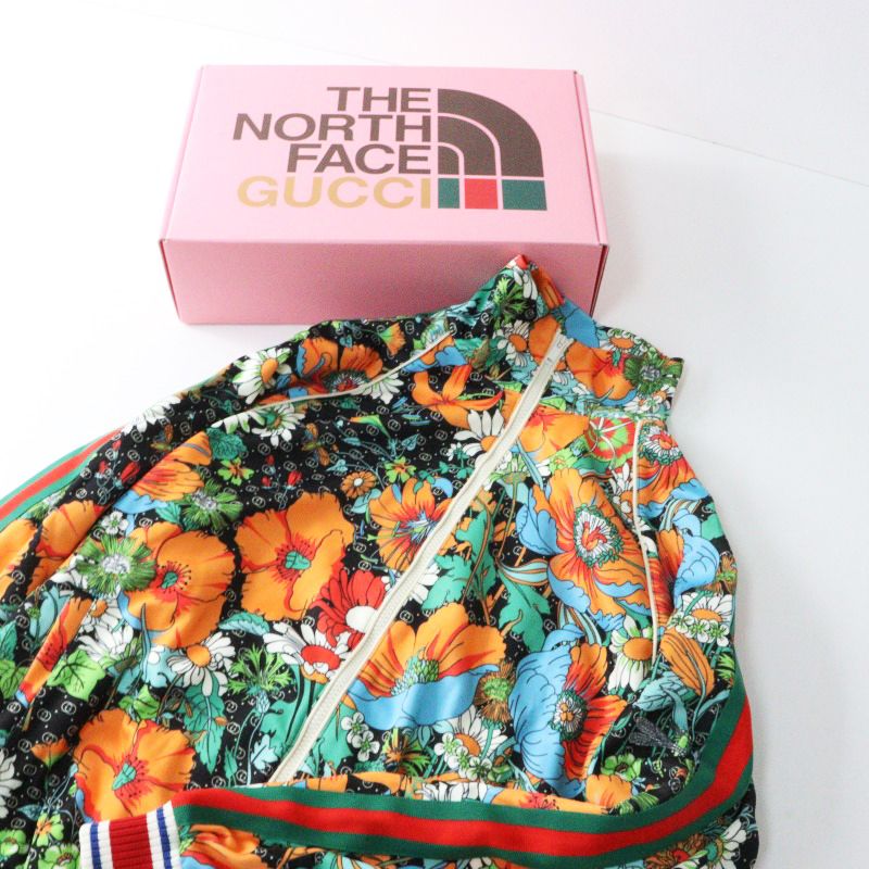JPタグ グッチ x ノースフェイス GUCCI THE NORTH FACE 671448 フローラルプリントトラックジャケット XS|メンズ 2400014521580