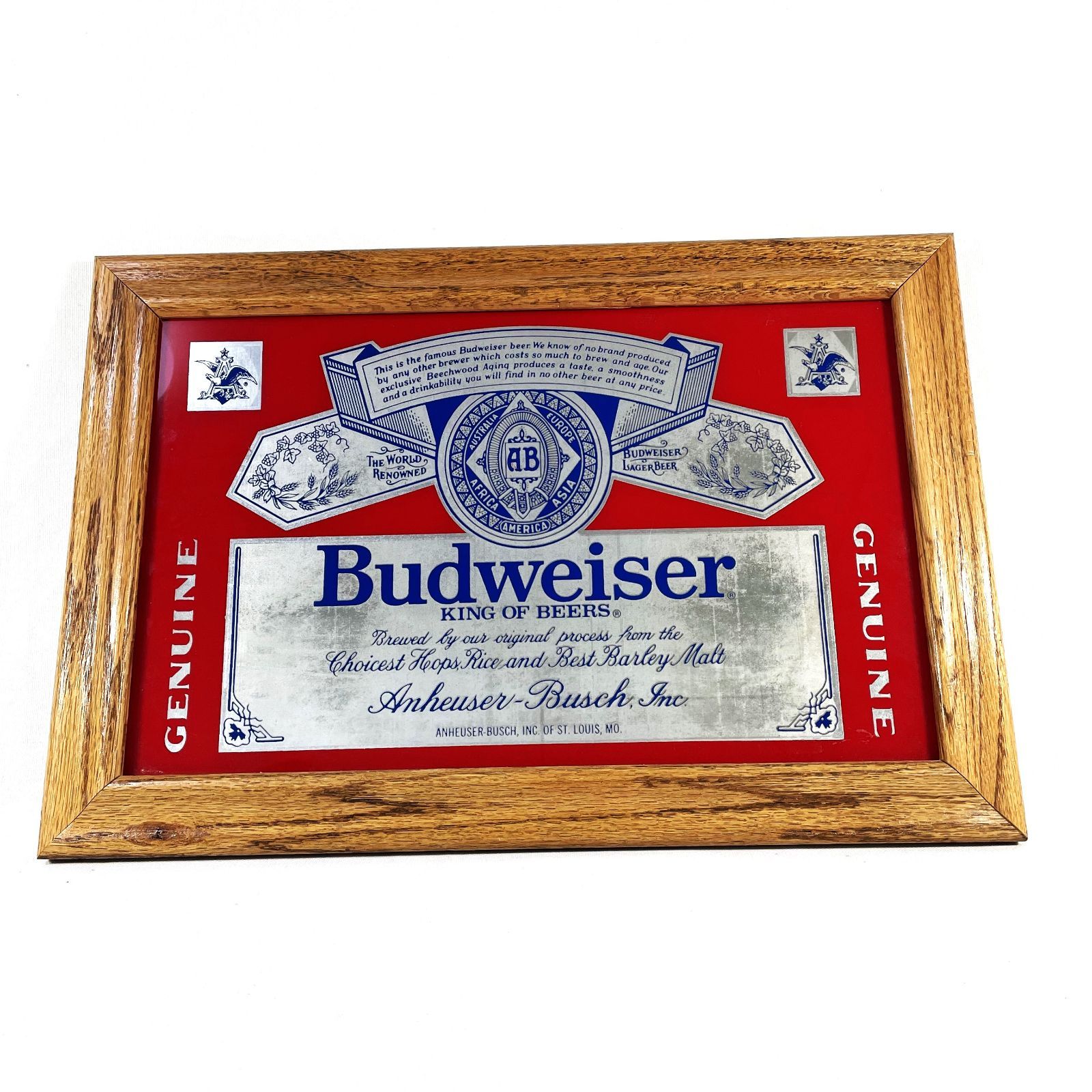 最安値挑戦】 【レア品‼️】バドワイザー Budweiser パブミラー 