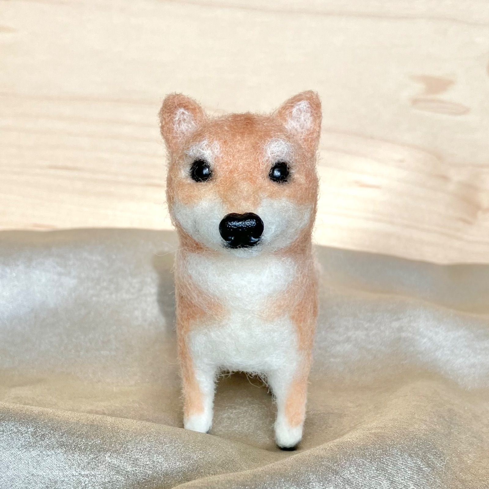柴犬 おすわり 羊毛フェルト 犬 うちのこ - メルカリ