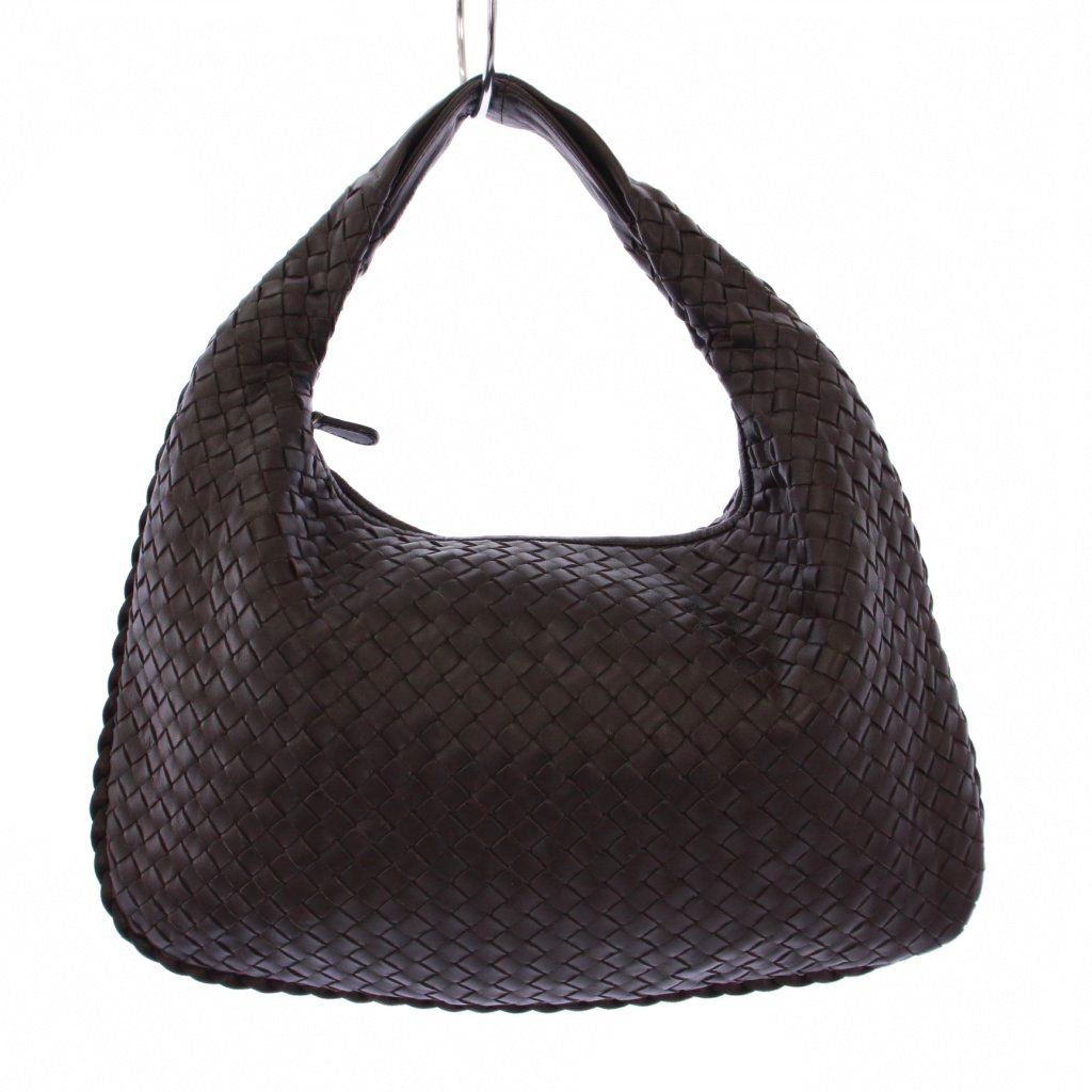 ボッテガヴェネタ BOTTEGA VENETA ホーボー イントレチャート ハンドバッグ レザー 茶 B00831154E KH OH
