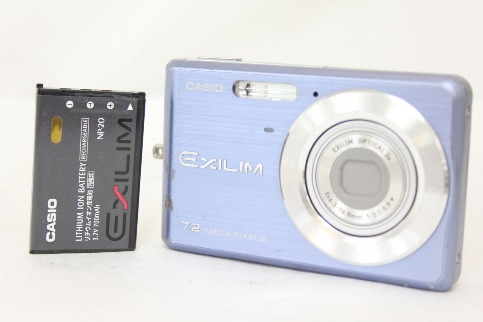 返品保証】 カシオ Casio Exilim EX-Z77 ブルー 3x バッテリー付き 