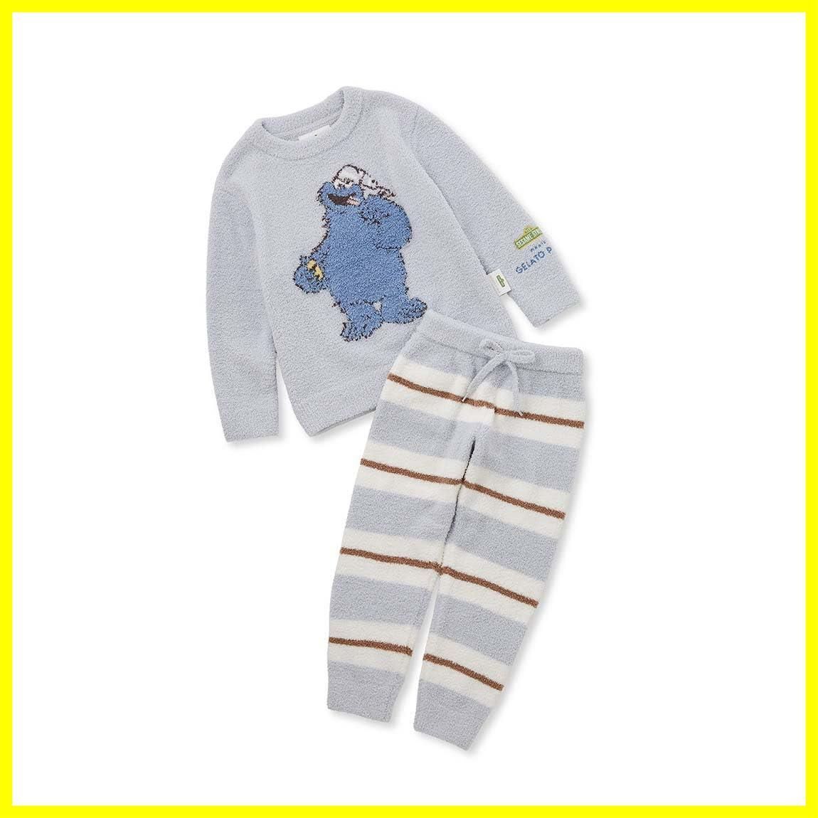 SESAME ピケ STREET KIDSモチーフJQDプルオーバー-ロングパンツセット ジェラート PKNT245419