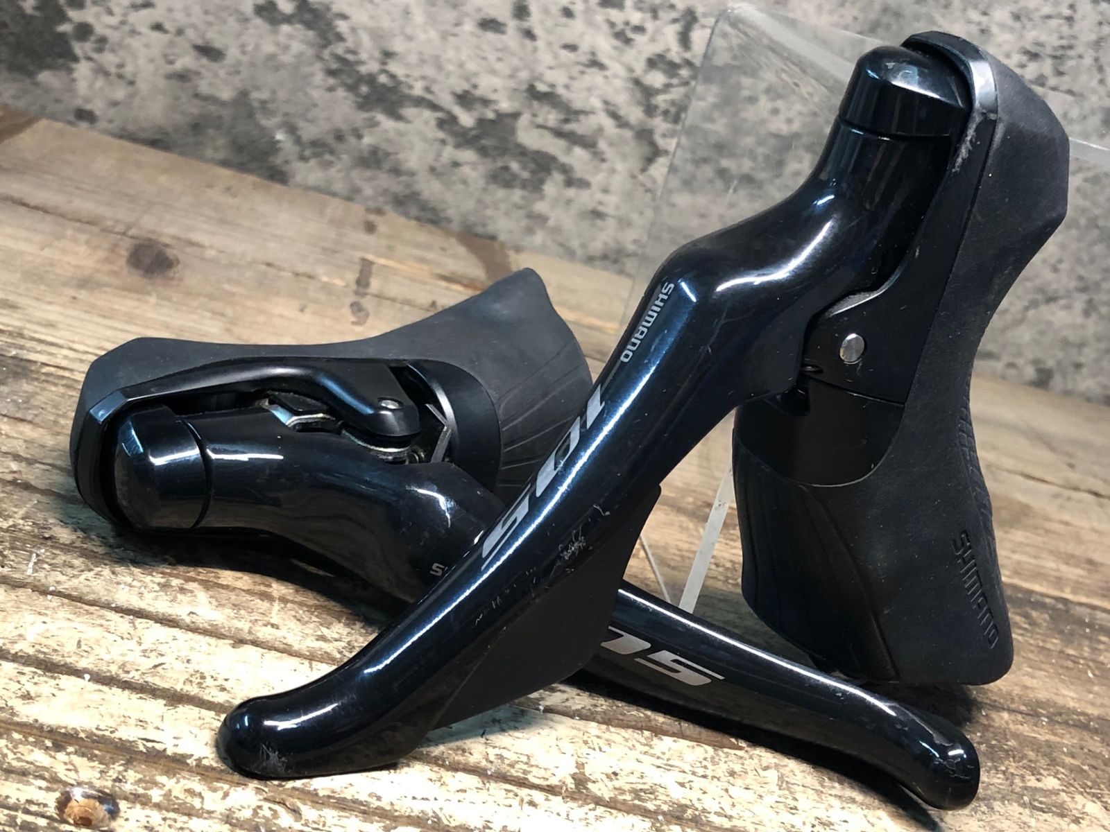 IX967 シマノ SHIMANO 105 ST-R7000 STIレバー 左右セット 2×11S 傷あり ブラケットに破れ