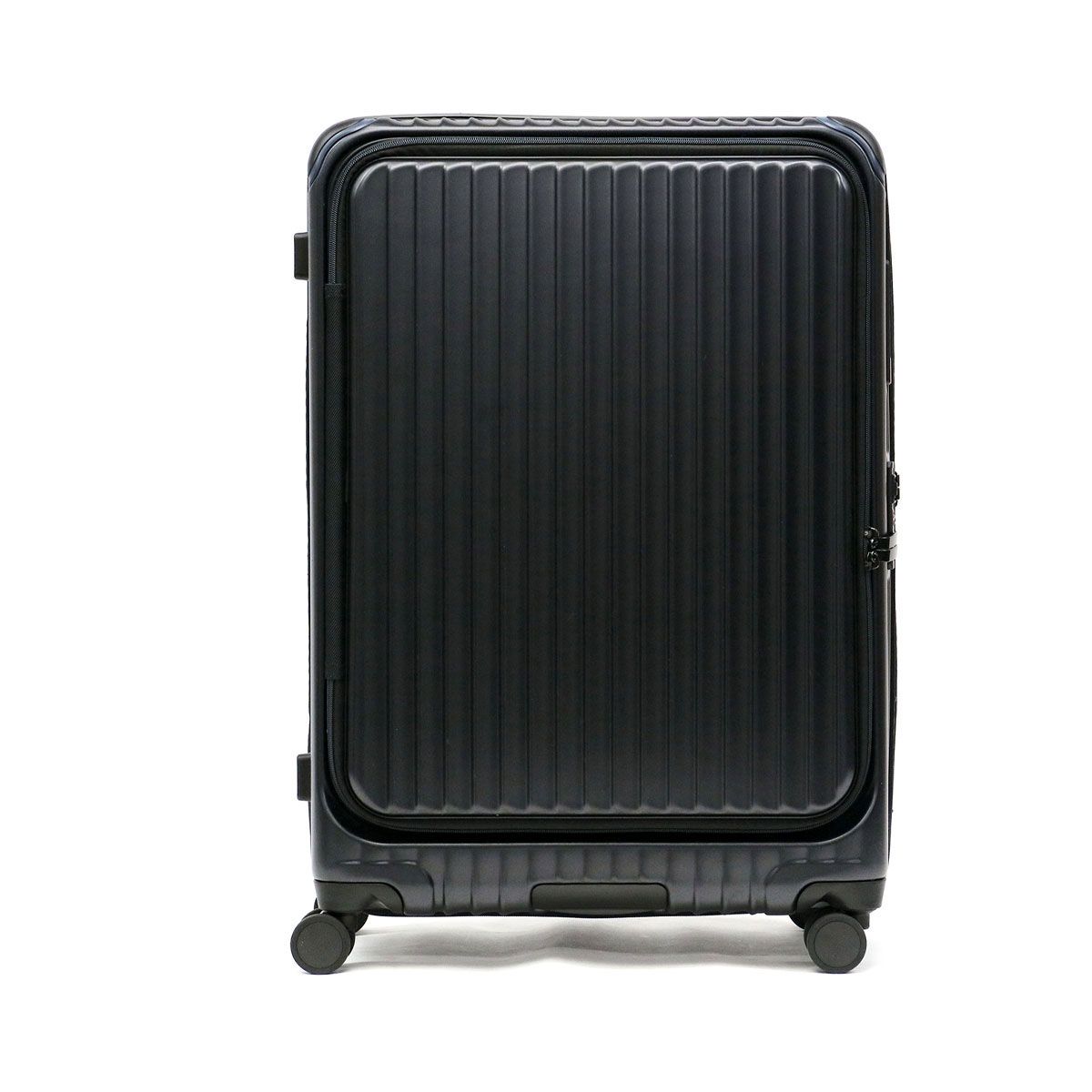 正規品2年保証 カーゴ スーツケース Lサイズ ハード 大型 フロントオープン 軽量 100L CARGO 10泊 旅行 AiR LAYER トリオ TRIO CAT738LY ジェットブラック