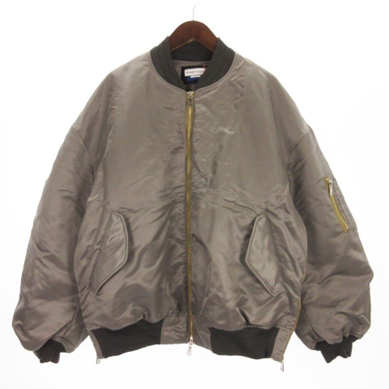 メゾンスペシャル MAISON SPECIAL タグ付き Prime-Over Nylon MA-1 Bomber Jacket MA-1 ブルゾン 中綿 オーバーシルエット カーキ 1 アウター
