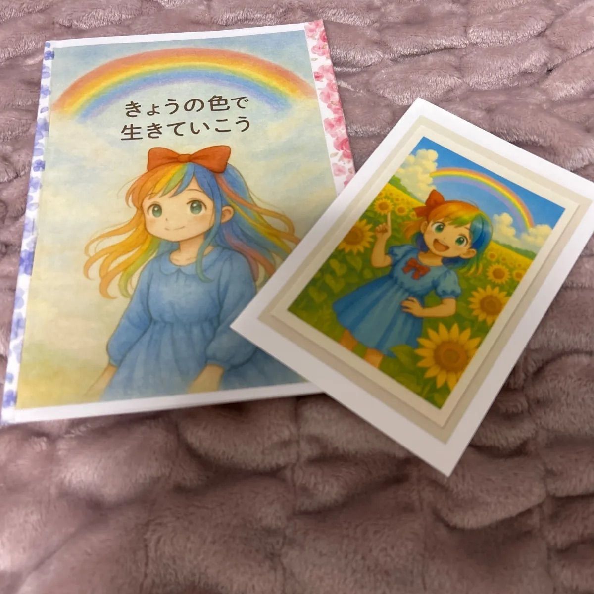 虹髪ちゃんのZINE「きょうの色で生きていこう」＋ポストカード